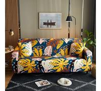 Snqzo High Stretch Sofa Cover 1 2 3 4 Seater Super Soft Sofa Slipcover Printed Spandex Couch Cover Universal Fitted Sofa Slipcover Washable Elastic Fabric Furniture (Size:4 Seater(235-300cm),Color:H)