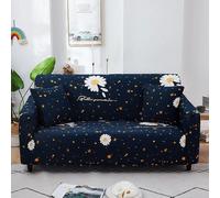 Snqzo High Stretch Sofa Cover 1 2 3 4 Seater Super Soft Sofa Slipcover Printed Spandex Couch Cover Universal Fitted Sofa Slipcover Washable Elastic Fabric Furniture (Size:2 Seater(145-185cm),Color:R)