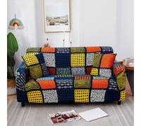 Snqzo High Stretch Sofa Cover 1 2 3 4 Seater Super Soft Sofa Slipcover Printed Spandex Couch Cover Universal Fitted Sofa Slipcover Washable Elastic Fabric Furniture (Size:4 Seater(235-300cm),Color:N)