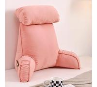 Snqzo Reading Pillow for Adults Bed 2 In 1 Backrest Pillows with Neck Roll Back Rest Pillow for Sitting in Bed with Arms Backrest Sit-Up Reading Pillow Sofa Rest Pillow Cuddle C(Size:75×40cm,Color:C)