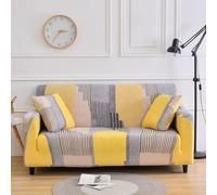Snqzo Sofa Cover 1/2/3/4 Seater High Stretch Sofa Covers Super Soft Sofa Slipcover Printed Pattern Sofa Covers All-inclusive Sofa Slipcover Non Slip Sofa Cover Washa(Size:4 Seater(235-300cm),Color:V)