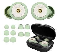 SNR 35 Sleep Ear Plugs for Blocking Snoring & Noise, 45dB Reusable Silicone Earplugs for Sleeping, Holiday Travel, Work & Study, 5-Pairs (Green)