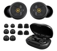 SNR 35 Sleep Ear Plugs for Blocking Snoring & Noise, 45dB Reusable Silicone Earplugs for Sleeping, Holiday Travel, Work & Study, 5-Pairs (Black)