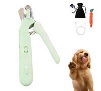 Snrtevu 2-in-1 Dog & Cat Nail Trimmer - Claw Grooming Tool, With LED Light and Anti-Splash Guard, Low Noise for Stress-Free Grooming (1PC-B)