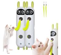Snrtevu 2026 Newest Smart Motion Cat Toy, Interactive Whack-a-Worm Cat Toy, Auto Teasing via Light Sensor, Realistic Wiggle Motion, Non-Slip Suction Base for Indoor Cats for Play and Exercise (2PCS)