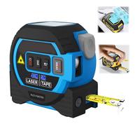 Snrtevu Almighty Ruler 3-In-1 Digital Tape Measure, 60m (Blue, Auto Lock, Model: Snrtevu Almighty Ruler 3-In-1)
