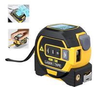 Snrtevu Almighty Ruler 3-In-1 Digital Tape Measure, 60m, Yellow, Auto Lock, Model: Snrtevu Almighty Ruler 3-In-1