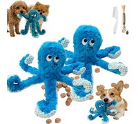Snrtevu Angry Octopus Dog Toy, Tough Dog Toys with Squeaker & with Food-Dispensing Tentacles, Interactive Dog Toy, Stuffed Chew Small Medium Dogs Dog Toys to Keep Them Busy (2PCS)