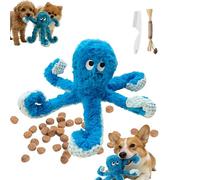 Snrtevu Angry Octopus Dog Toy, Tough Dog Toys with Squeaker & with Food-Dispensing Tentacles, Interactive Dog Toy, Stuffed Chew Small Medium Dogs Dog Toys to Keep Them Busy (1PC)