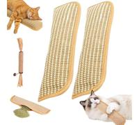 Snrtevu Catnip Kicker Pillow, Natural Sisal Catnip Pillow, Interactive Catnipz Chew Toy for Kittens & Adult Cats, Drives Bored Cats Crazy with Fun Interactive Chew (2PCS,Medium)