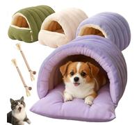 Snrtevu Cozy Monster Cat Bed, 2026 New Upgrated Warm Cat Bed for Winter, Cats Sleeping Bag for Indoor Cats, Removable and Washable Cushion Winter Closed-Off Pet Bed (1pc-a,M(17.7 * 11.8 * 7.5 inchs))