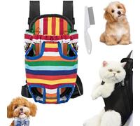 Snrtevu Furry Pawsy Carrier, Furry Pawsy Breathable Pet Travel Bag, Dog Carrier with Extendable Legs at the Front, Pet Front Chest Carriers, Pet Chest Backpack for Small Medium Dogs, Cats (K)