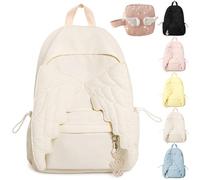 Snrtevu Kawaii Coquette Angel Wing Backpack Spacious Novelty Nylon Daypack with Wings Y2k Travel Daily Bag for Girls Women