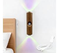 Snrtevu Rechargeable Smart LED Motion Sensor Ambient Light, Under-Cabinet Night Light, USB-C Wall Lamp with Magnetic Base, RGB Colour Changing & Dimmable for Kitchen, Bedroom, Hallway (1PC-B)