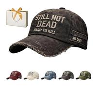 Snrtevu Still Not Dead Cap Hard to Kill Hat - Funny Saying Humorous Baseball Caps, Vintage Dad Hat Break Distressed for Men Women (E)
