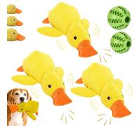 Snrtevu Thecalmpet Calming Durable Duck, Calming Duck Dog Toy Chewable, Squeaky Interactive, Calm Hyper Energetic Pets, Designed With Dog-Friendly Colors (3PCS,Small)