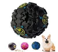 Snrtevu Vetlora Dog Ball, Dog Toy, Food Dispenser, Teeth Cleaning, Boredom Buster, Squeaky Toy for Large, Medium Dogs (Black, S)