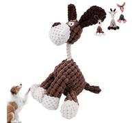 Snrtevu Vianys Bite Buddy,Bite Buddy Chew Toy For Dogs,Indestructible Dog Toy with Squeak,Cute Soft Resistant Dog Toys, for Aggressive Chewers (Brown)