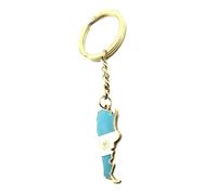 SNS Components Argentina Argentinian South America Gold Key Ring Chain American Latin Country Flag Metal Enamel Keyring