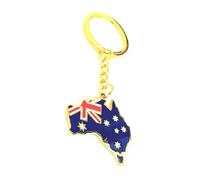 SNS Components Australia Australian Gold Country Flag Key Ring Metal Enamel Keyring Oceania