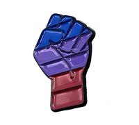 SNS Components Bi Pride Flag Bisexual Fist of Solidarity Metal Enamel Pin Badge LGBT Purple