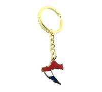 SNS Components Croatia Croatian Europe EU Balkan European Gold Key Ring Chain Country Flag Metal Enamel Keyring