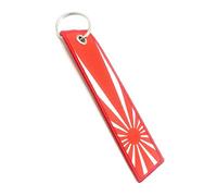SNS Components Japan Rising Sun Imperial Asia Country Flag Nylon Woven Embroidered Luggage Tag Keyring Keychain