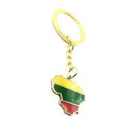 SNS Components Lithuania Lithuanian EU Baltic European Gold Key Ring Chain Country Flag Metal Enamel Keyring