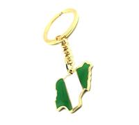 SNS Components Nigeria Nigerian Africa West African Gold Country Flag Key Ring Metal Enamel Keyring