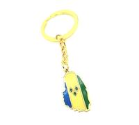 SNS Components St Vincent and the Grenadines Saint Caribbean Gold Country Flag Key Ring Chain Metal Enamel Keyring