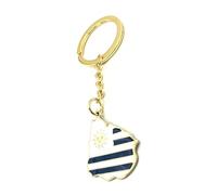SNS Components Uruguay South America Gold Key Ring Chain Country Flag Metal Enamel Keyring