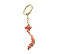 SNS Components Vietnam Vietnamese South East Asia Asian Gold Key Ring Chain Country Flag Metal Enamel Keyring
