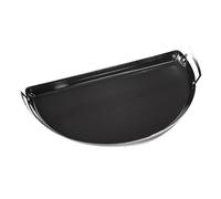 SnS Grills Drip 'N Roast Pan 22", All-in-One Drip Pan, Roasting & Baking Pan for Outdoor Grilling & Indoor Oven Use, Carbon Steel with Black Porcelain Coating - Fits 22” Weber & Other Kettle Grills