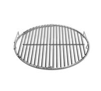 SnS Grills EasySpin Charcoal Grill Cooking Grate, 304 Stainless Steel, Large Hinged Opening, Perfect for 2-Zone Cooking, Replacement Grate Compatible with Weber & Other Grills - 18” Inches