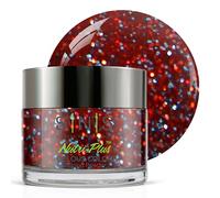 SNS Nail Dip Powder, Gelous Color Dipping Powder - Hey How You Doin'? (Red/Glitter) - Long-Lasting Dip Nail Color Lasts 14 Days - Low-Odor & No UV Lamp Required - 1oz