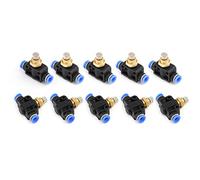 SNS Pneumatic Shut-off Valve, Throttle Check Valve with Plug-In Connection, Quick Connector, Pneumatic Connector, Push In (8 mm) SPA-8, Pack of 10
