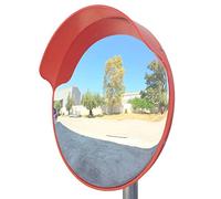 SNS SAFETY LTD Convex flexible traffic mirror, diameter 45cm (18"), for road safety and shop security with adjustable fixing bracket for pole 48 mm