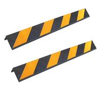 SNS SAFETY LTD RCG-131x2 Rubber Corner Guards, 8 mm thickness, for garages and warehouses, color black and yellow, dimensions 80 x 10 x 10 cm (pack of 2 pcs)