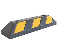 SNS SAFETY LTD RWS-4 Rubber Parking Wheel Stop for Commercial and Domestic Car Parks and Private Garages, Black and Yellow, 55x15x10 cm (Pack of 1)