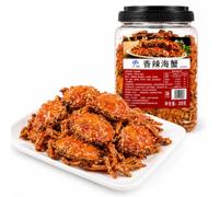 SntCrave Spicy Crispy Crab 250g | Whole Mini Crab Snack, Savory | chilli & sesame seasoned, bold umami, ready to eat, great for parties, movie nights & sharing