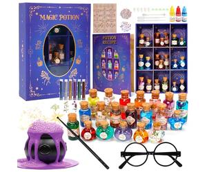 Sntieecr Magic Potion Kit for Kids, Kids Potion Making Kit with Magic Display Box, DIY 20 Mixed Wizard Potion Bottles, Potions Kit for Kid Gifts, Arts and Crafts for Kid Ages 6-8,8-10,10-12 Years