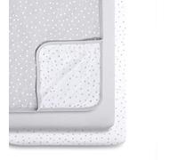 Snüz 3 Piece Crib Bedding Set - 100% Jersey Cotton - Grey & White Blanket and Crib Sheets - Grey Spot