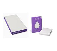 Snüz Surface Pro Duo Dual Sided Cot Bed Mattress, 3D Waterproof Breathable Foam Topped Pocket Sprung & Miracle Waterproof Mattress Protector - 70 x 140cm with Moisture-Wicking Cotton Surface