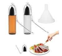 Snuff Bottles With Spoon Small Funnel,2 Pcs Snuff Bottle with Spoon,Portable Snuff Bullet Snorter for Powder Tools,2 Colors Mini Snorter Bottle for Outdoor Camping Travel