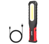 SNUFF Rechargeable Work Light, 5000mAh LED Inspection Lamp with Magnetic Base & Hooks, 900 Lumens Inspection Light Mechanic Torch for Car Repair Emergency