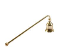 Snuffer Candle Extinguisher Brass Vintage Gold Handle, Elegant Cover Metal, for Safe Flame Extinguishing Home Decor Gift Ideal