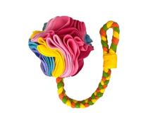 Snuffle Ball, Hand Woven Plush Toy | Sniffing Toy for Pets, 15 x 15 cm, 180 g, Random Rope, Interactive Colour, Perfect for Cats, Dogs, Puppies, Teething