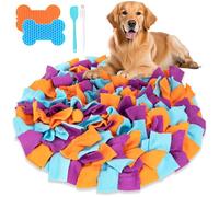 Snuffle Mat for Dogs 17.7" x 17.7", Dog Feeding Mat Set with Lick Mat & Spatula, Interactive Dog Toys for Slow Feeding & Smell Training, Puppy Enrichment Mat, Anxiety Relief & Mental Stimulation