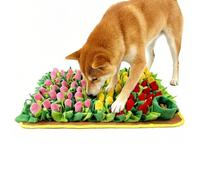 Snuffle Mat for Dogs Cats Rabbits Interactive Foraging Mat with Soft Fluffy Fabric Anti Slip Base Pet Sniffing Mat for Slow Feeding Mental Stimulation Indoor Play Puppy Small Animals