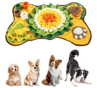 Snuffle Mat for Dogs, Funny Interactive Feeding Game Toy, Pet Foraging Mat, Puppy Slow Feeding Training Pad for Smell Training, Stress Relief for Puppies Small and Medium Dogs (Yellow, 64x43cm)